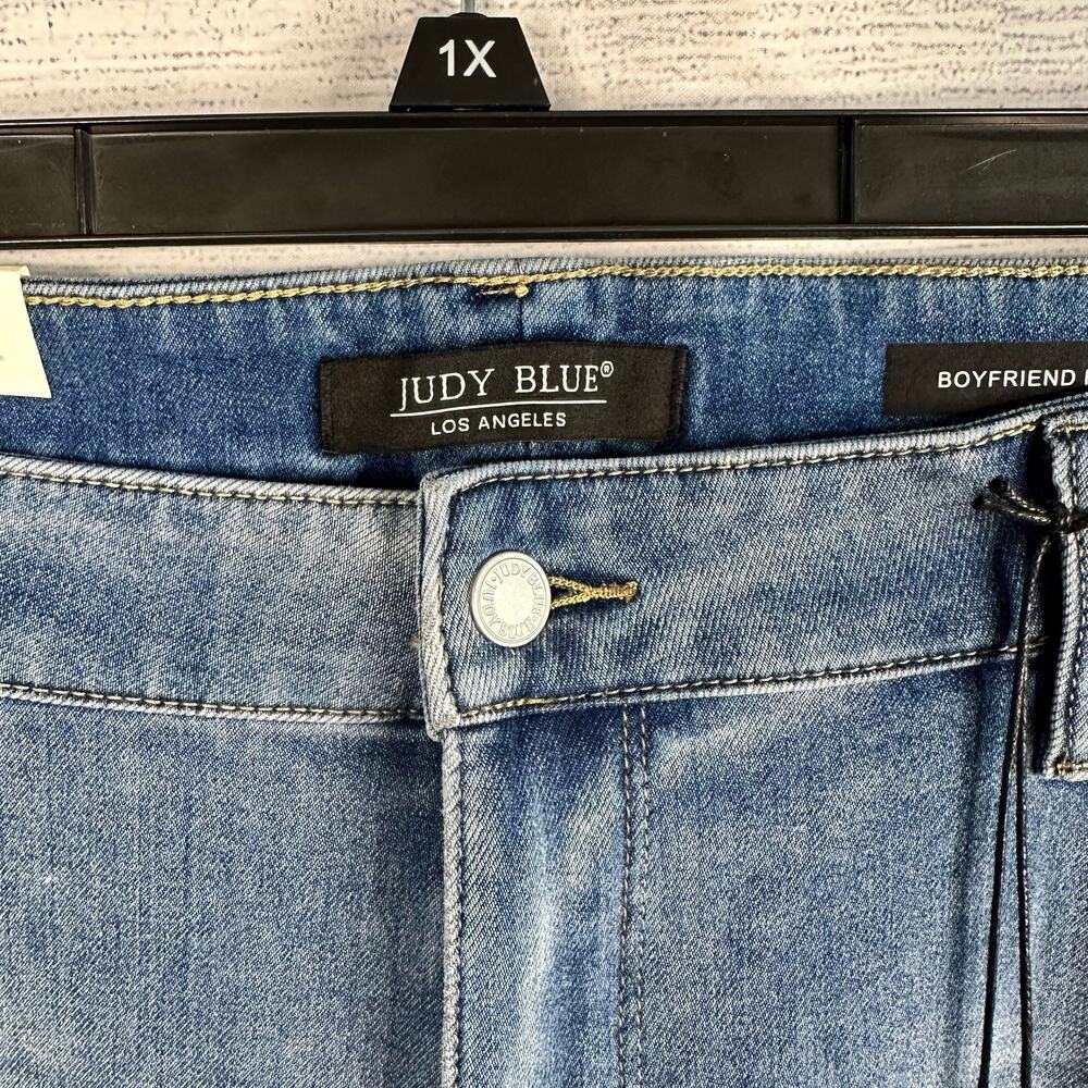 NEW Judy Blue Womens size 24W Thermadenim Undone Hem Boyfriend High Waist Jeans - Picture 8 of 16